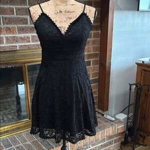 Streetwear Society Black Babydoll Mini Dress